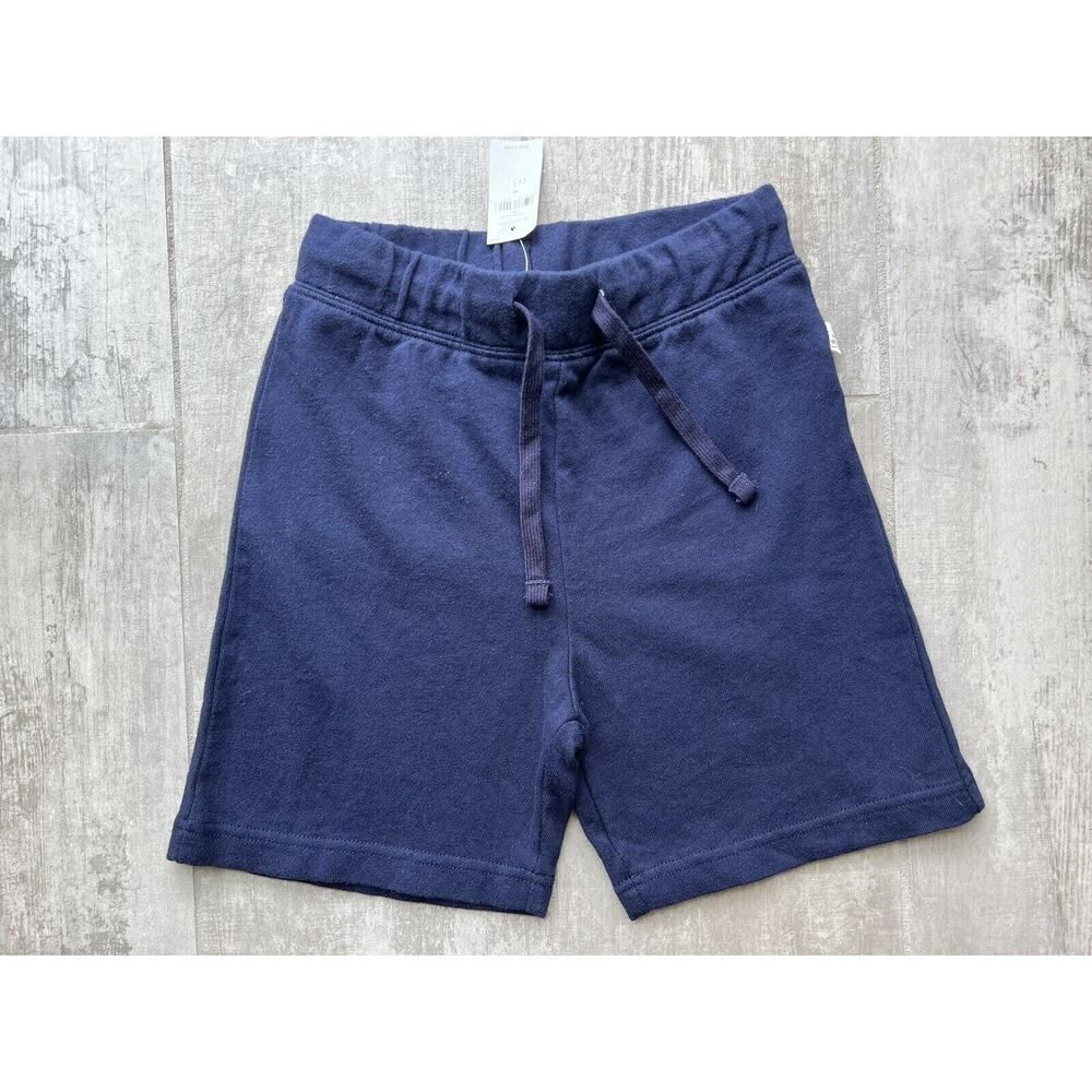 GAP Kid French Terry Elastic Waist Boy Sweat Short Navy Uniform Casual M 8-9 NEW